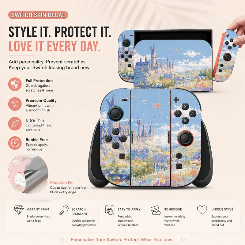 Creative pattern SWITCH game console protective film, with natural touch and comfortable feel, featuring personalized designs