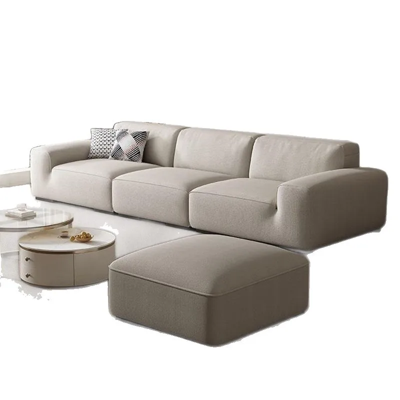 Tofu block combination modern simple straight row living room small apartment fabric sofa