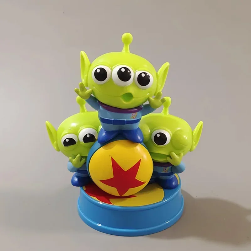 Disney Anime Toy Story Alien Action Figures Holding Ball Dolls Desktop Model Toys  Ornaments Children Birthday Christmas Gifts