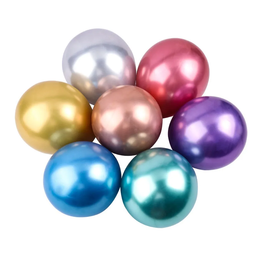 50pcs 5inch Chrome Black Metallic Balloons Happy Birthday Party Decorations Kids Adult Boy Girl Baby Shower Wedding Decoration