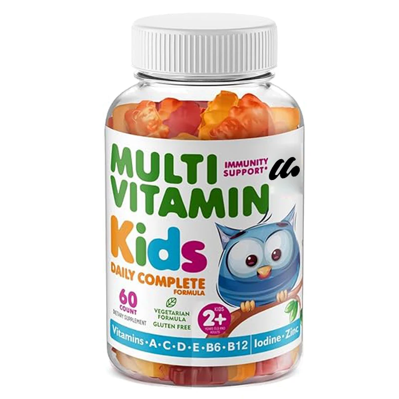 

Children's complex vitamin gummies, vitamin A, C, D, E vegetarian B6, B12 zinc bio complex vitamin -60 capsules