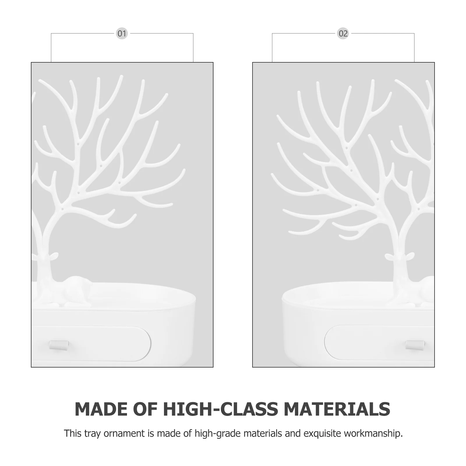 1Pcs Jewelry Storage Tray Deer Storage Box Elegant Desktop Decoration Multifunctional Cosmetics Display Holder Gift