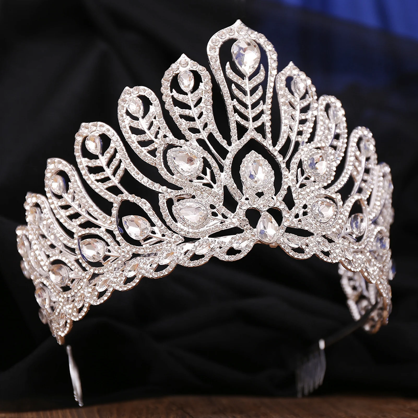 

Bride Wedding Tiaras and Crowns Women Beauty Pageant Crown Shiny Rhinestone Headbands Royal Princess Diadem Bridal Hair Jewelry