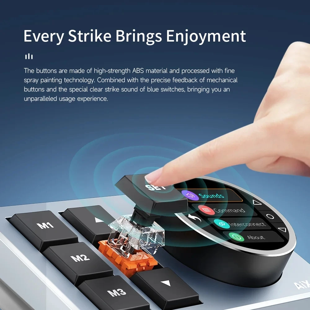 Aixun BS08 AI Smart Voice Center Control Response And Link In Seconds/Massive Built-In Entries/Ergonomic Smart Knob Display