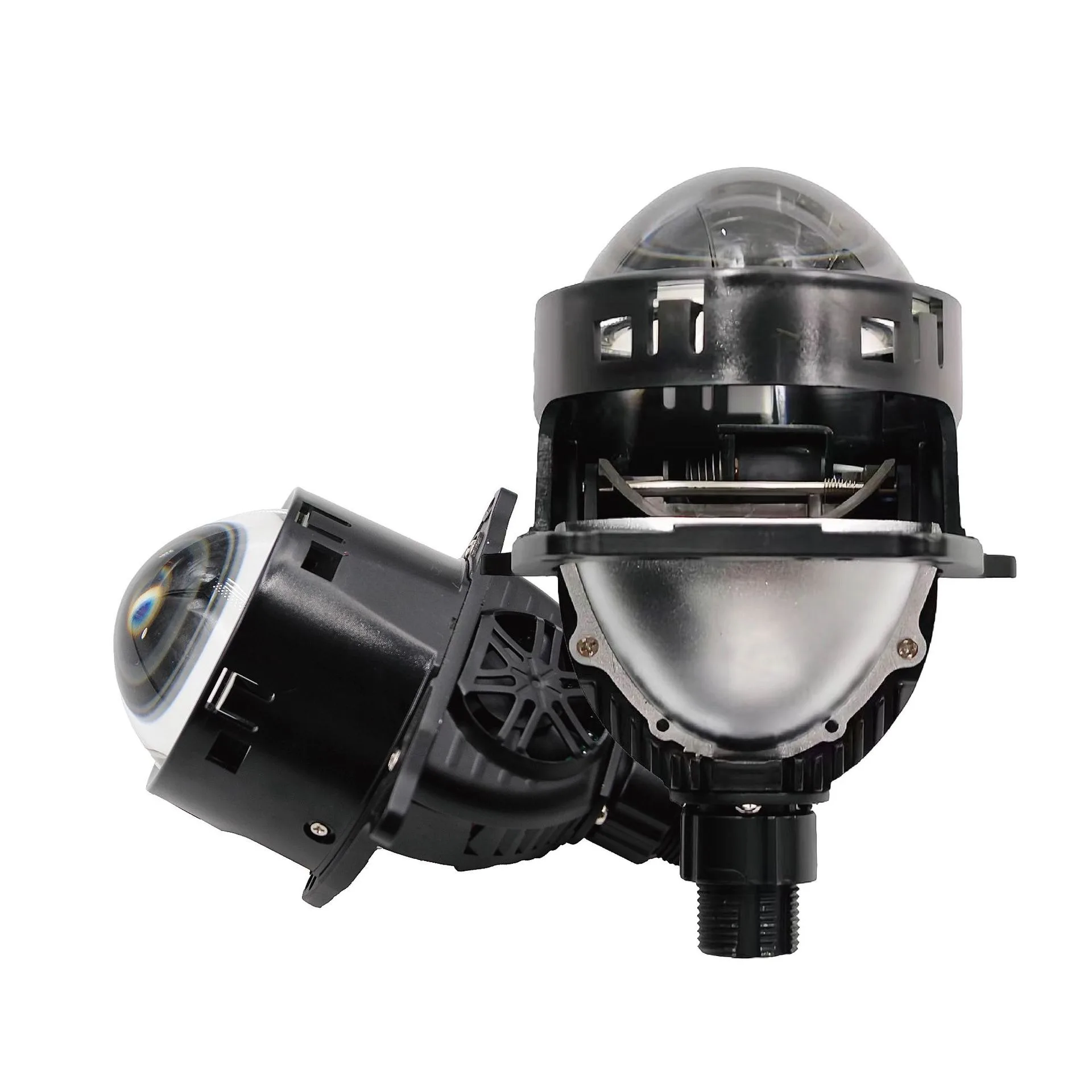 

3 Inch Bi Led Projector Lens 12V 70W 6000K Hi Lo Beam Car Headlight Retrofit Double Reflectors