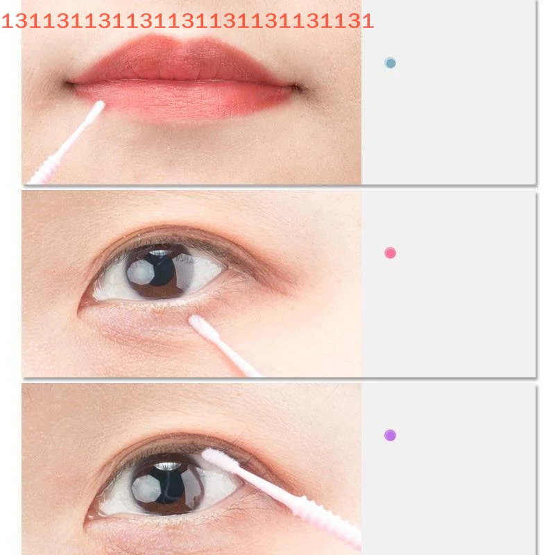 50/100 個まつげ除去綿棒マスカラワンドアプリケーターまつげエクステンション用メイクアップツール使い捨てマイクロブラシ