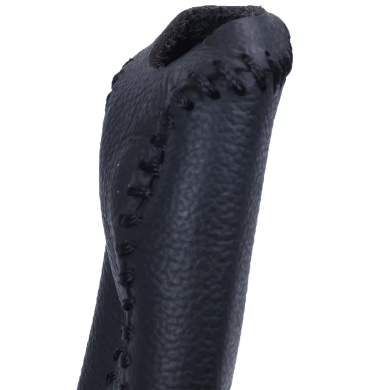

3X Leather Hand Brake Cover Protective Sleeve For Honda / Accord / Civic 8, Black + Black Line