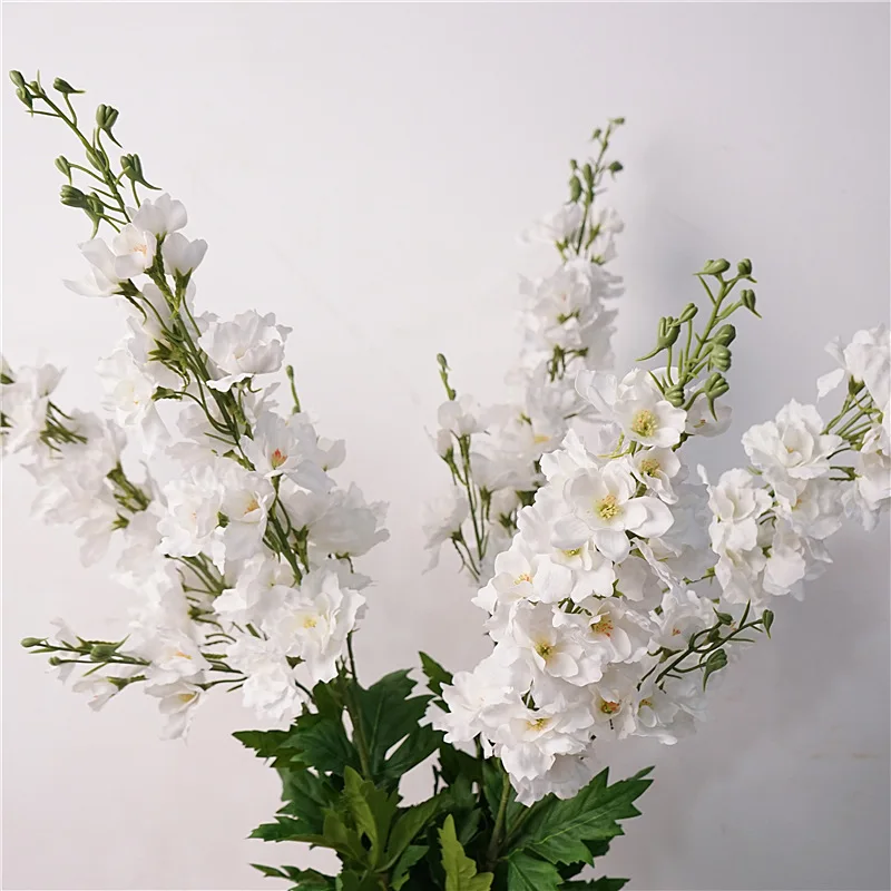 Moisturizing Delphinium Artificial Flowers Home Living Room Decor Real Touch Fake Flowers Wedding Party Layout Photography Props