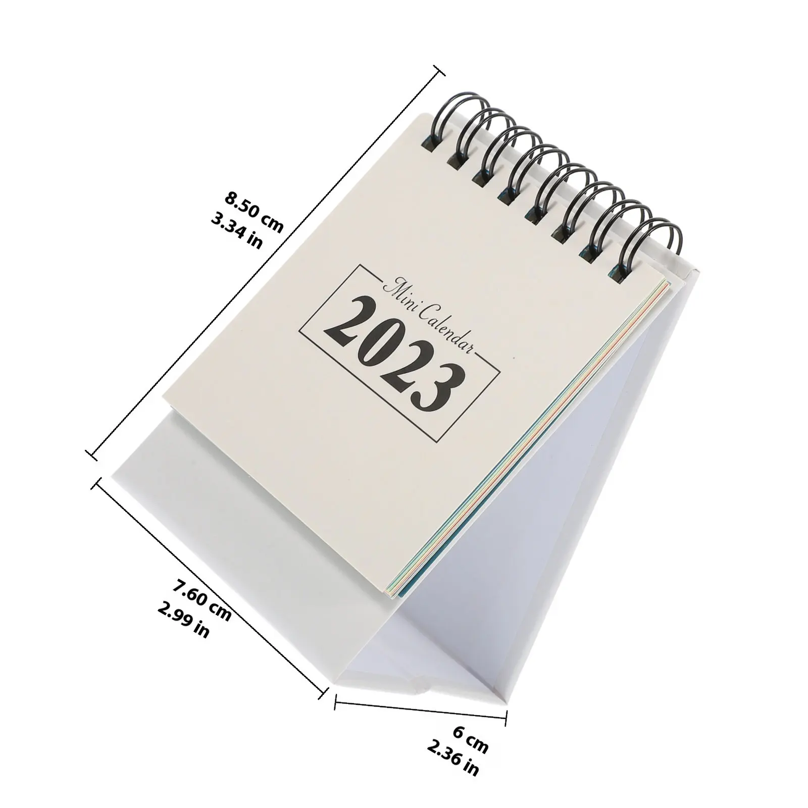 2023 Mini Table Calendar Smooth Thick Paper Desktop Calendar Decorative Simple Style Schedule Planner for Work Appointments