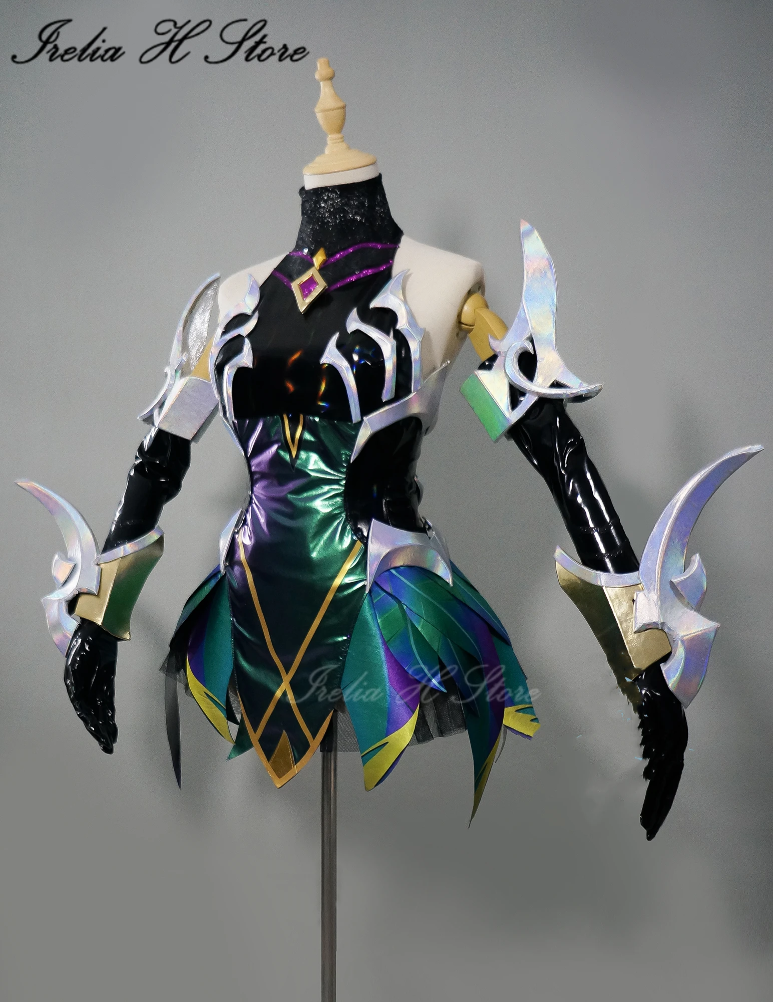 

Irelia H Customized Akali LOL The Witch Akali Cosplay Costume props Full set Halloween Costumes women