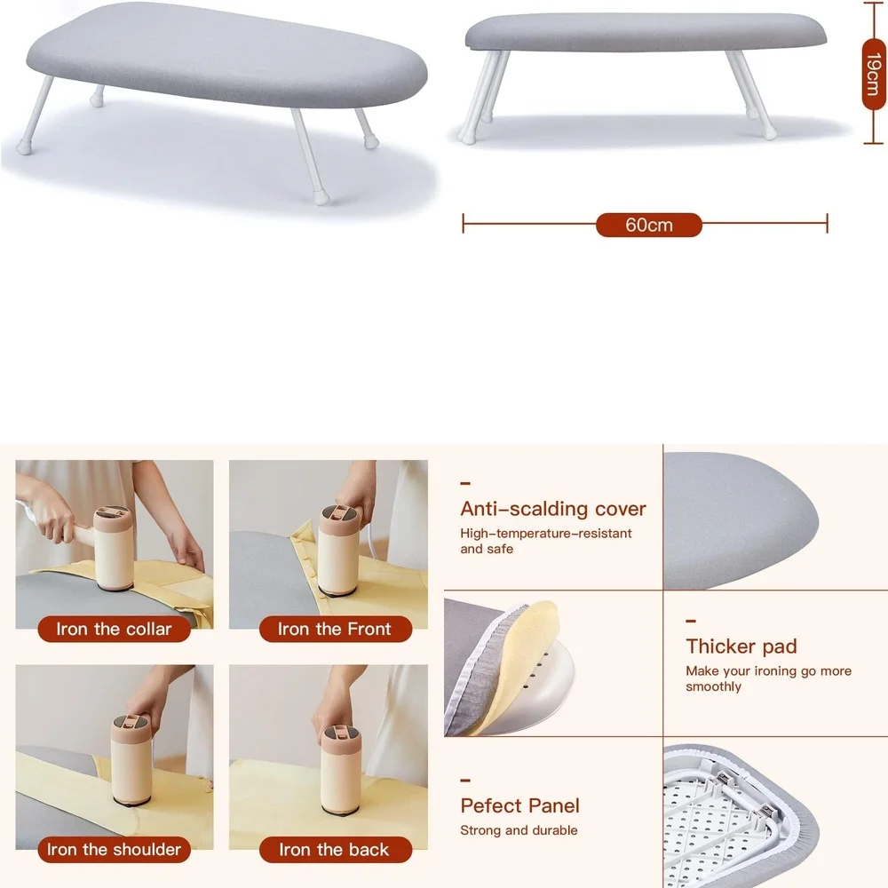 

Portable Folding Ironing Board Compact Mini Ironing Mat for Home Easy Fold Travel Use Lightweight and Space Saving Ironing