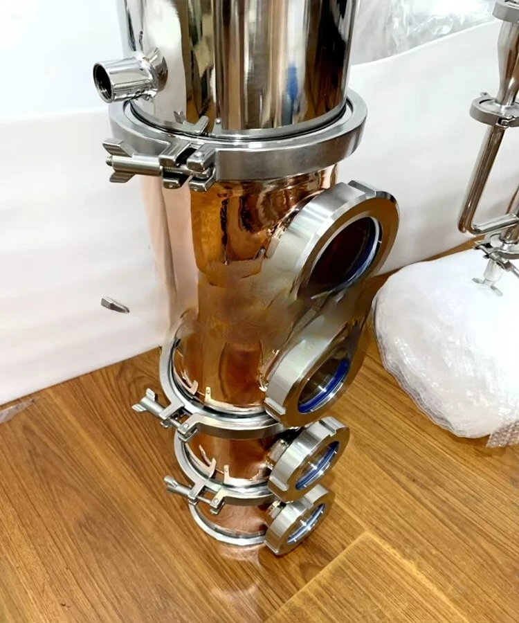 6 بوصة 4 لوحات عمود الفولاذ المقاوم للصدأ الناي لا تزال التقطير العمود الفودكا ويسكي الجن صنع #4