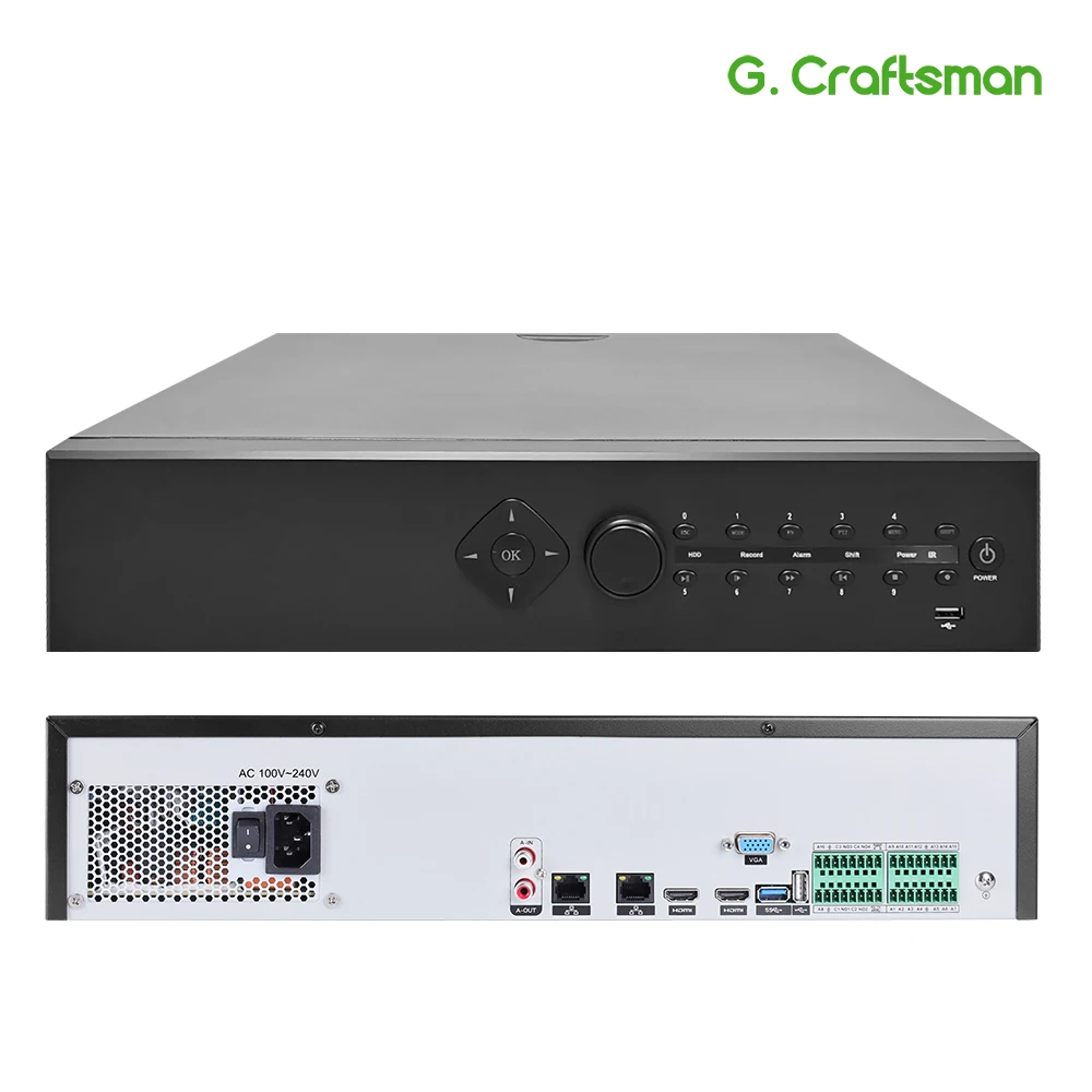 XMEYE Professional NVR 64ch 8MP/6MP/5MP/4MP 4K Register H.265 Onvif Network Video Recorder 8 HDD 24/7 Recording IP Camera
