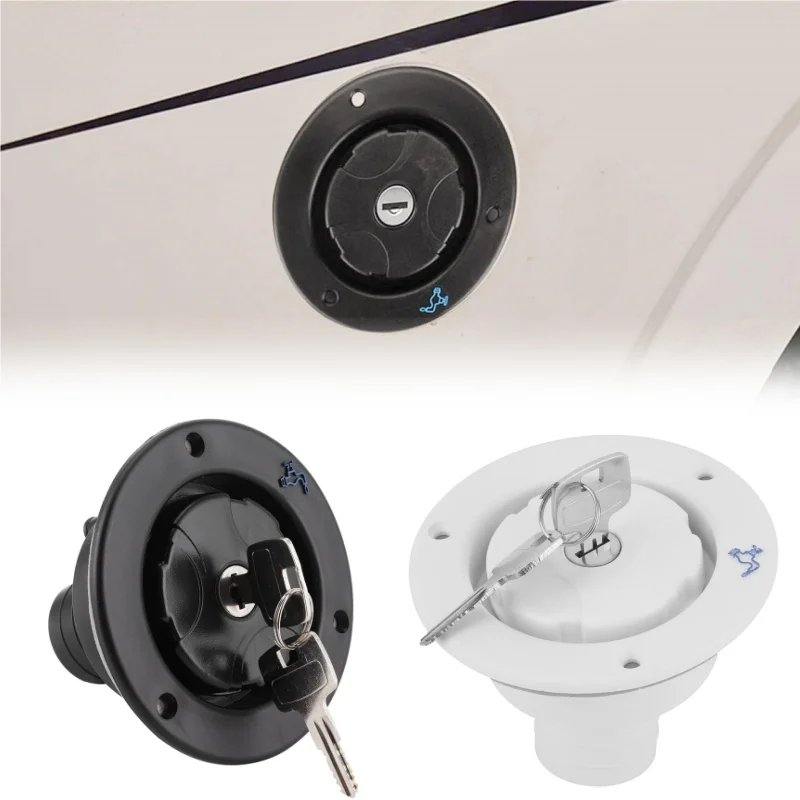 

For Fiamma Fresh Water Inlet Housing & Locking Cap With 2keys For RV Caravan Trailer Motorhome Accessories