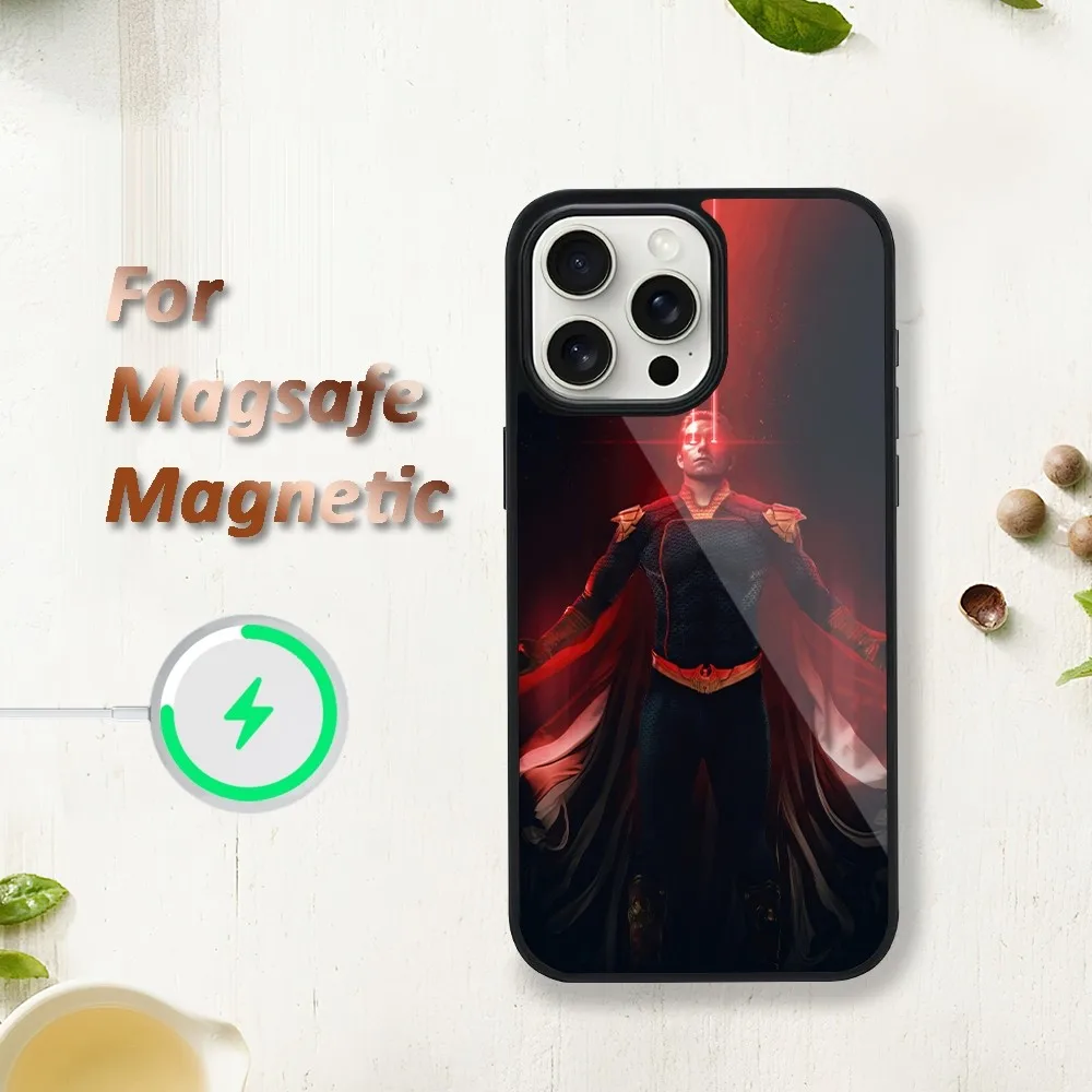 The B-Boys H-Homelander Funny Phone Case For iphone 11 12 Plus Max 13 14 Mini Pro 15 Magsafe Magnetic Wireless Charging Shell