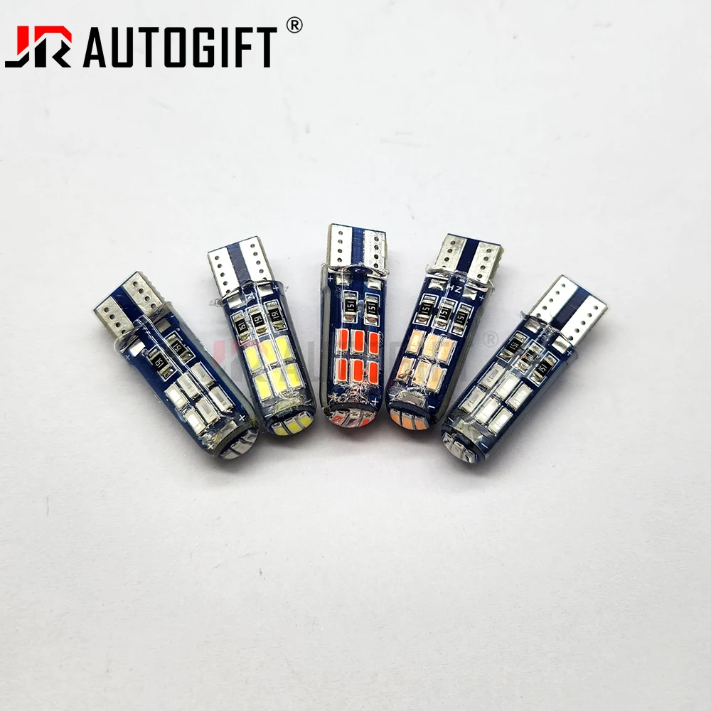 

200PCS T10 3014 4014 15SMD LED Bulbs T10 W5W 12V Silica waterproof Auto Plate Light Luces Interior Light