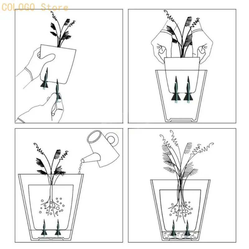 50Pcs Plant Watering Spikes Tip Water Absorber Set House Flower Garden D0LD