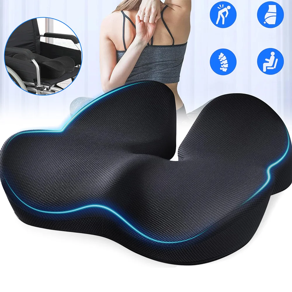 Cuscino morbido per sedia da ufficio, cuscino per sedile in memory foam, ideale per il gaming, cuscino per sedile auto, imbottitura per sedia da computer.