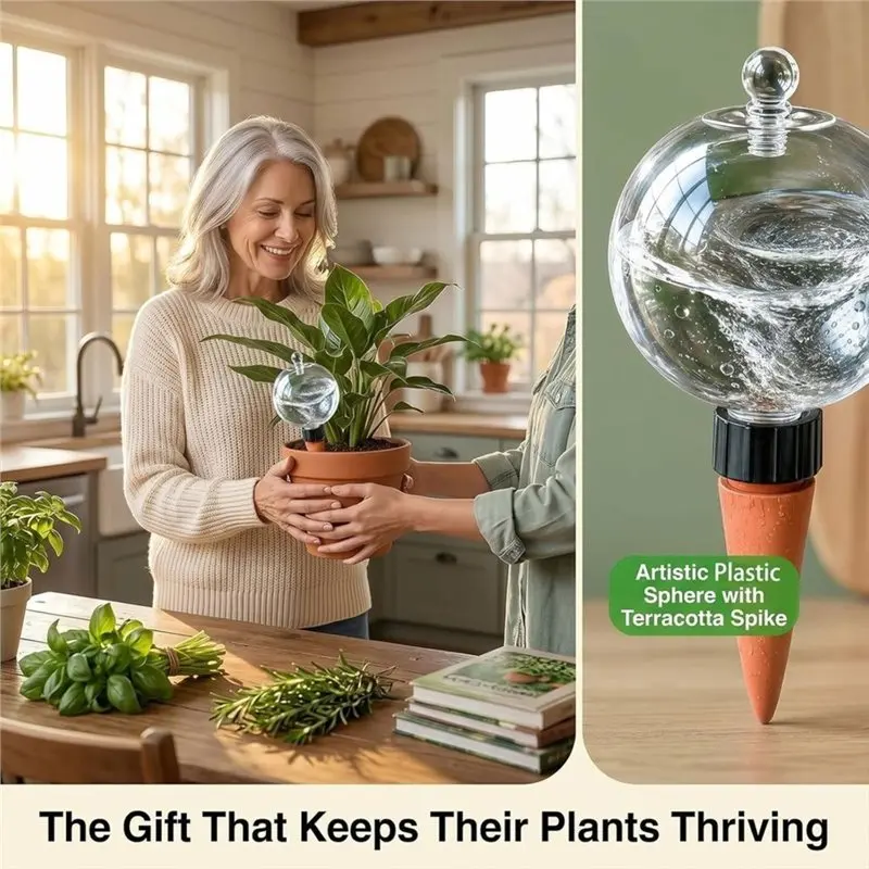 Durable For Plant Lovers 2 Pack 25 Oz Extra Large Self-Watering For Plant Globes, Automatic To 3 Weeks Water Delivery Vacation