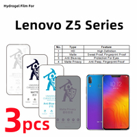 3pcs HD Hydrogel Film For Lenovo Z5 Matte Screen Protector For Lenovo Z5 Pro Z5s Eye Care Blueray Anti Spy Matte Protective Film