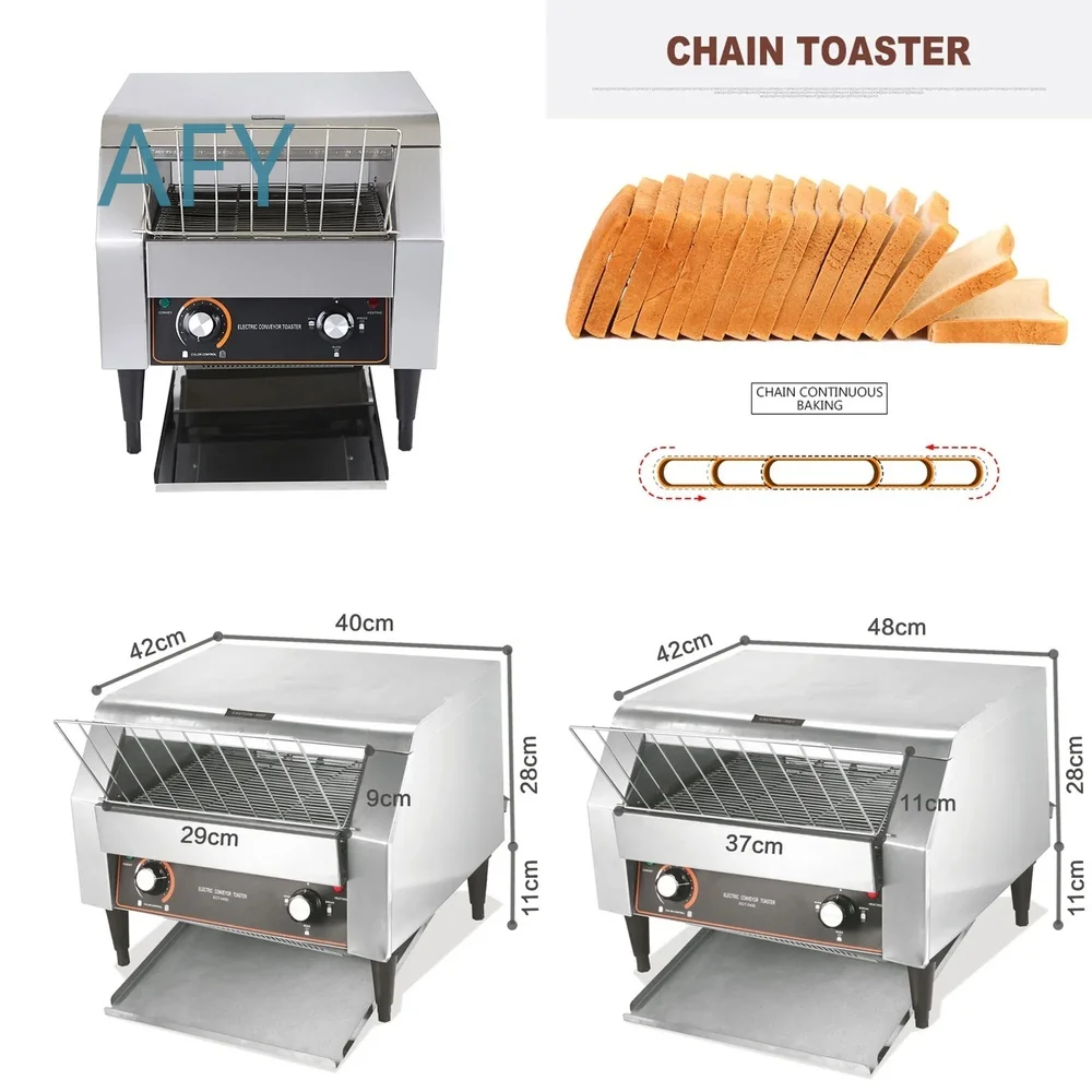 Commercial Automatic Conveyor Toaster for Bun Bread Pizza Cookie Oven Hotel Crawler Cooking Machine Electric Toasting