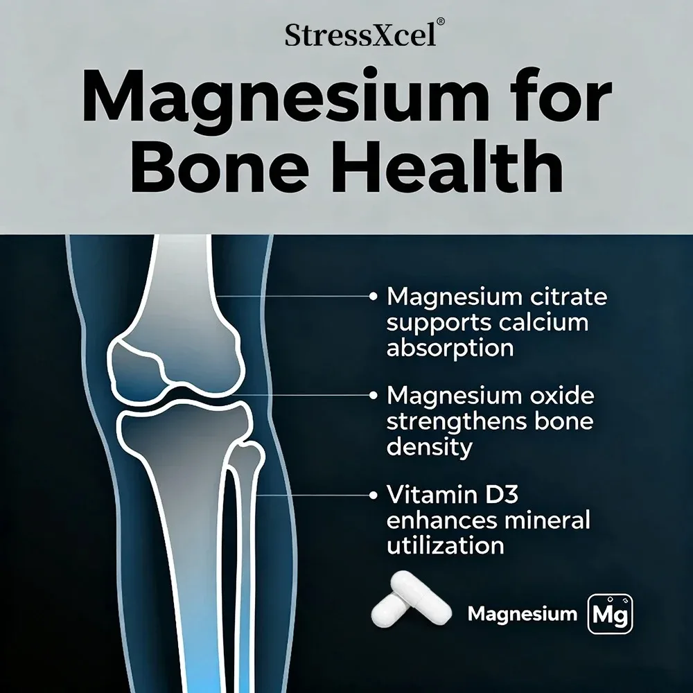 Magnesium Capsules 710mg - Helps Relieve Stress, Support Muscle, Sleep, Joints, Bones, Immune and Cardiovascular Health