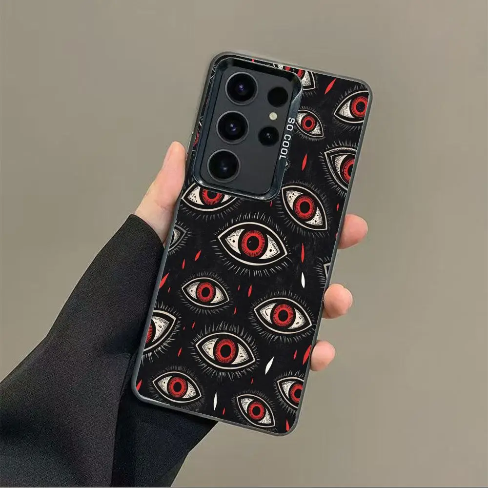 

Evil Eye design Phone Case case for Galaxy S25 S24 S23 S22 S21 S20 Ultra/ FE/Plus shock-proof rear cover anti-fingerprint