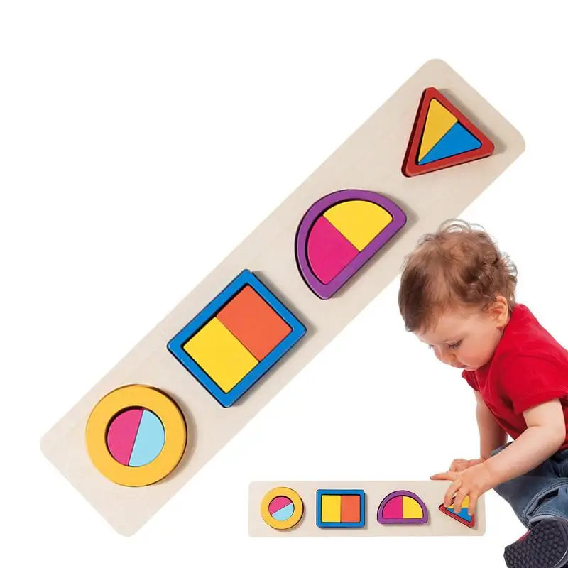 

Color Sorting Toys Shape Matching Board Game Sorting & Stacking Toys Comfortable Puzzle Toys For Logical Thinking Observation