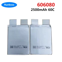 1-2PCS New 606080 2500mAh 60C 3.7V Li-Polymer Battery Cell For Car Starter DIY Drone RC High Discharge Accumulator