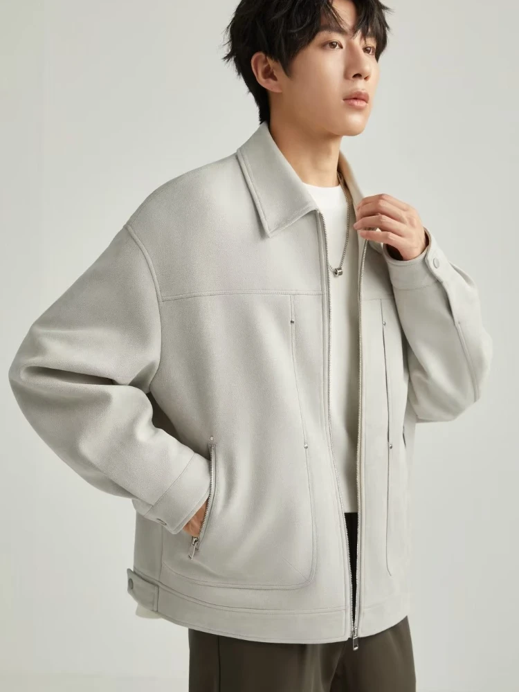 

Осенние куртки мужские на молнии универсальные японские стильные красивые мужские пальто High Street Harajuku продвинутые с длинным рукавом