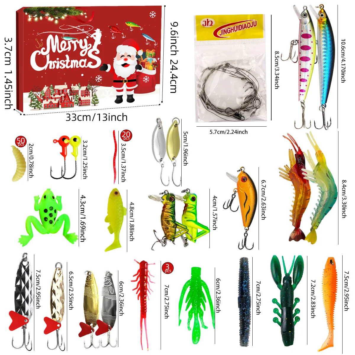 Calendario de Adviento para Pesca – 24 Señuelos y Accesorios - imagen 3