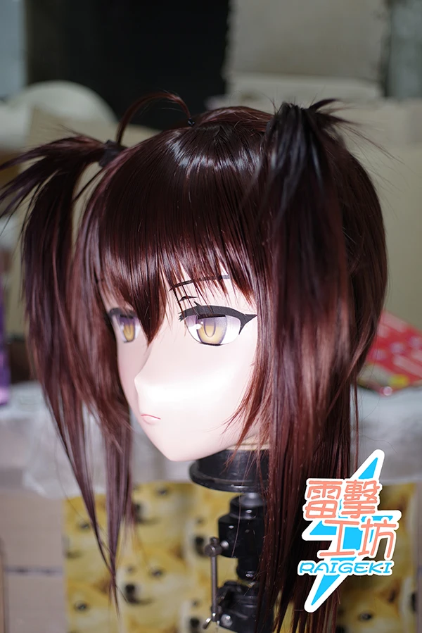 (LJ-072) Customize Character Female/Girl Resin Kig Full Head With Lock Anime Cosplay Japanese Anime Kigurumi Mask