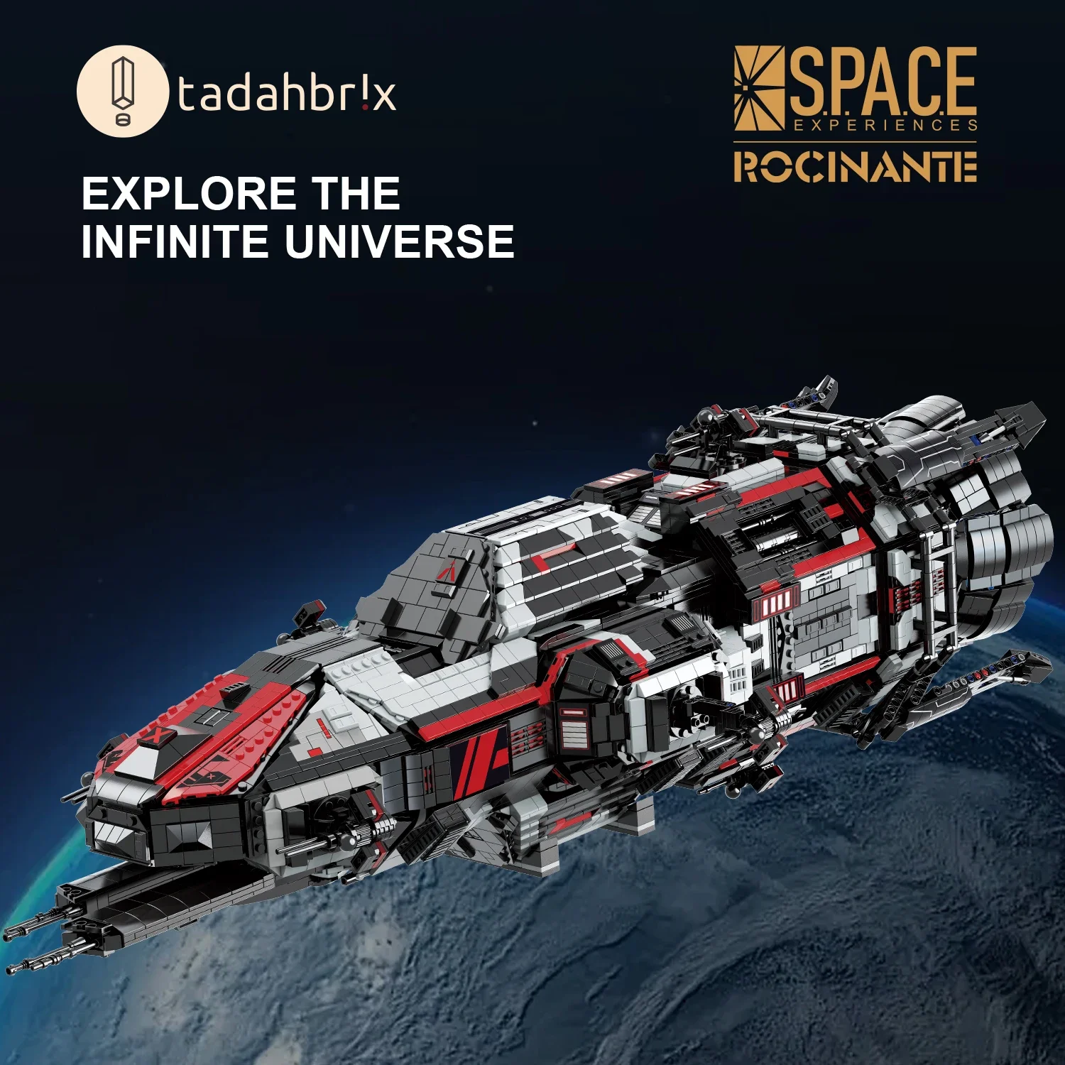 6395PCS Krieg Rocinante Schlachtschiff Modell Bausteine Raum Rakete Raumschiff Ziegel Desktop