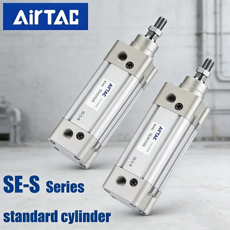 AirTAC SE Series  Standard Air Pneumatic Cylinder 25-1000mm Stroke Double Acting Piston Actuator 32/40/50/63/80/100/125mm Bore