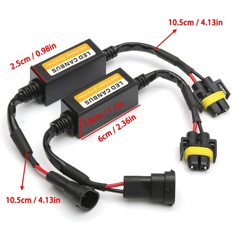 

9V-16V Auto Parts Automotive Decoder LED Headlight Anti Interference H4 Decoder Anti Flicker Fault Canceller Canbus H4 Led