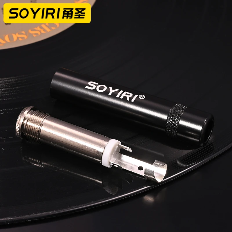 SOYIRI 6.35mm horse audio cable soldering plug 6.5 large two core large three core single stereo extension connection socket