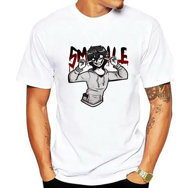Крутая футболка с принтом Джеффа, потрясающая Мужская футболка, большая пляжная футболка с коротким рукавом и графическим принтом, 100 хлопок (1)