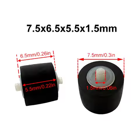 7.5x6.5x5.5x1.5mm Pinch Roller For Tape Drives Repeater Walkman Recorder Cassette Deck Audio Stereo Player Belt Wheel Pulley