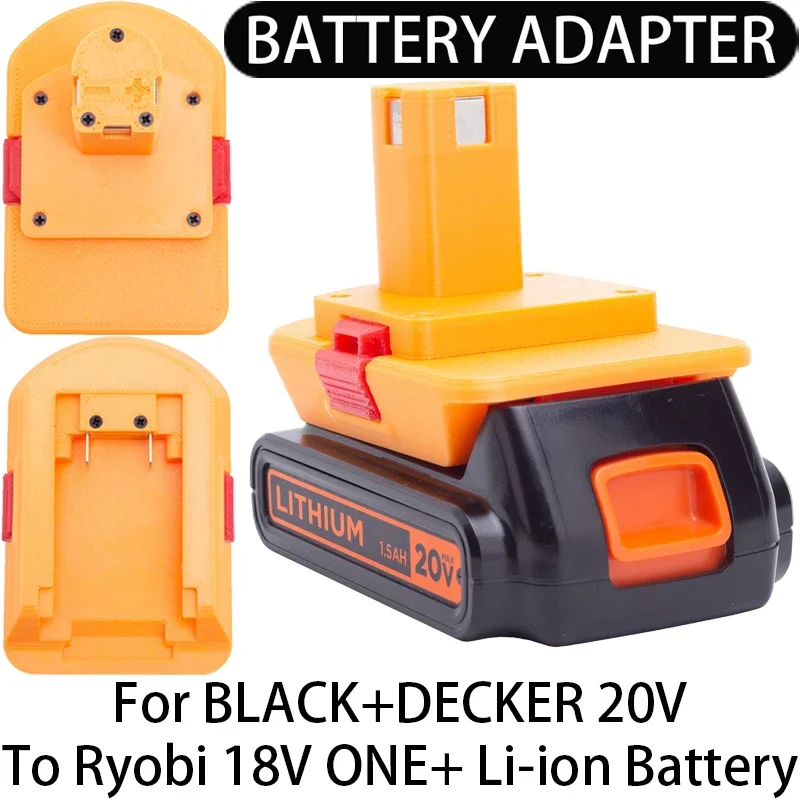 

Adapter/Converter for Ryobi 18V ONE+ Li-ion tools to BLACK+DECKER 20V Li-ion Battery Adapter Power Tool Accessories