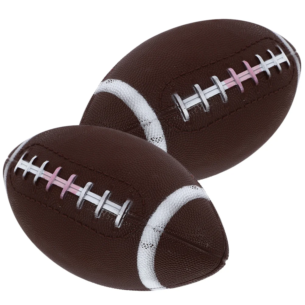 2 قطعة كرة الرجبي للأطفال كرة قابلة للنفخ للأطفال 1-3 سنوات اللعب في الهواء الطلق تعزيز القدرة الرياضية التنسيق ممارسة لعبة ممتعة #2