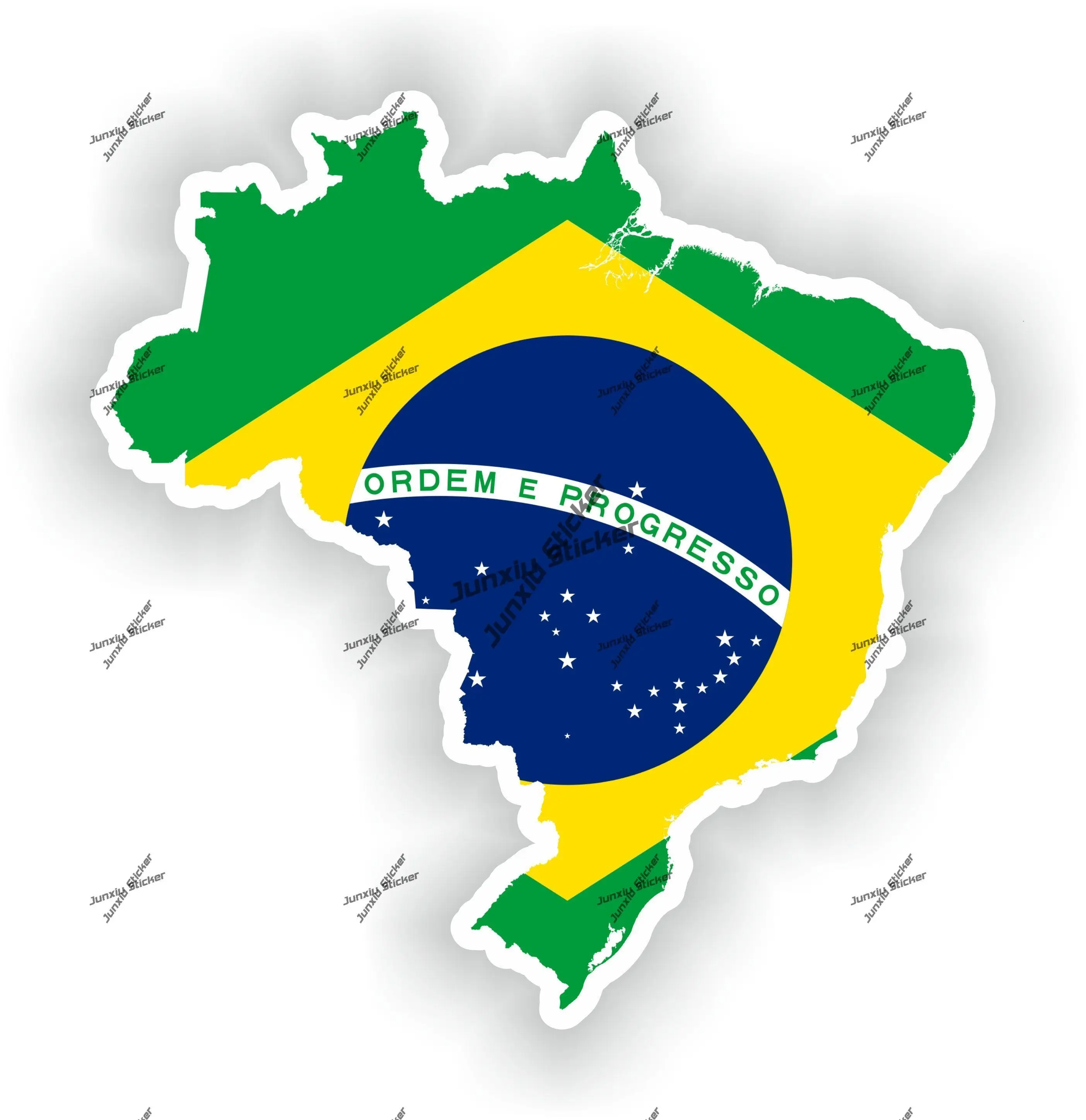 

Brazil Sticker Silhouette Flag Decal for Car SUVLaptop Book Fridge Guitar Motorcycle Helmet The Whole Body Accessories Stickers