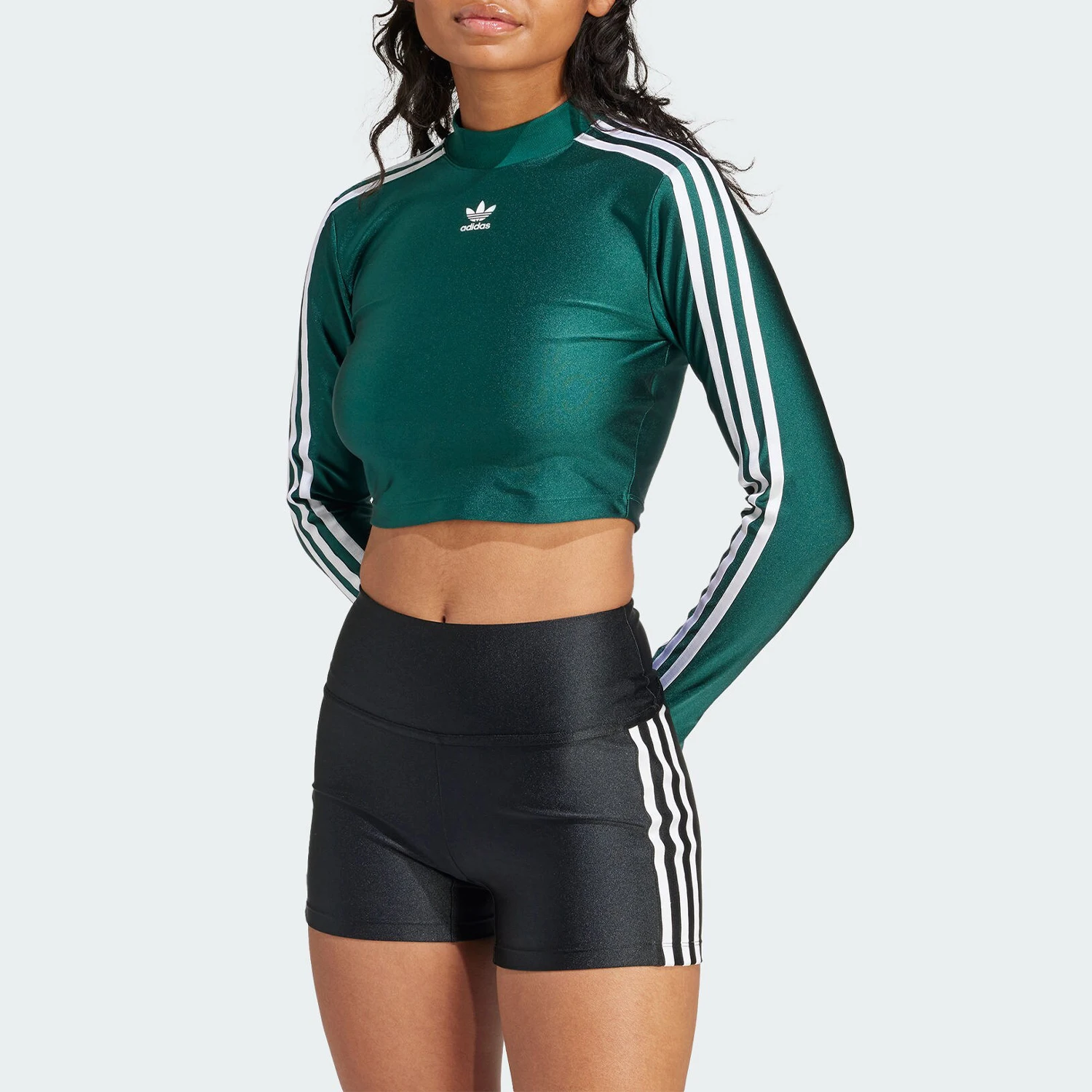 أديداس حقيقية أصول المرأة ريترو أزياء قصيرة الأكمام طويلة الأكمام تي شيرت IR8136 #1