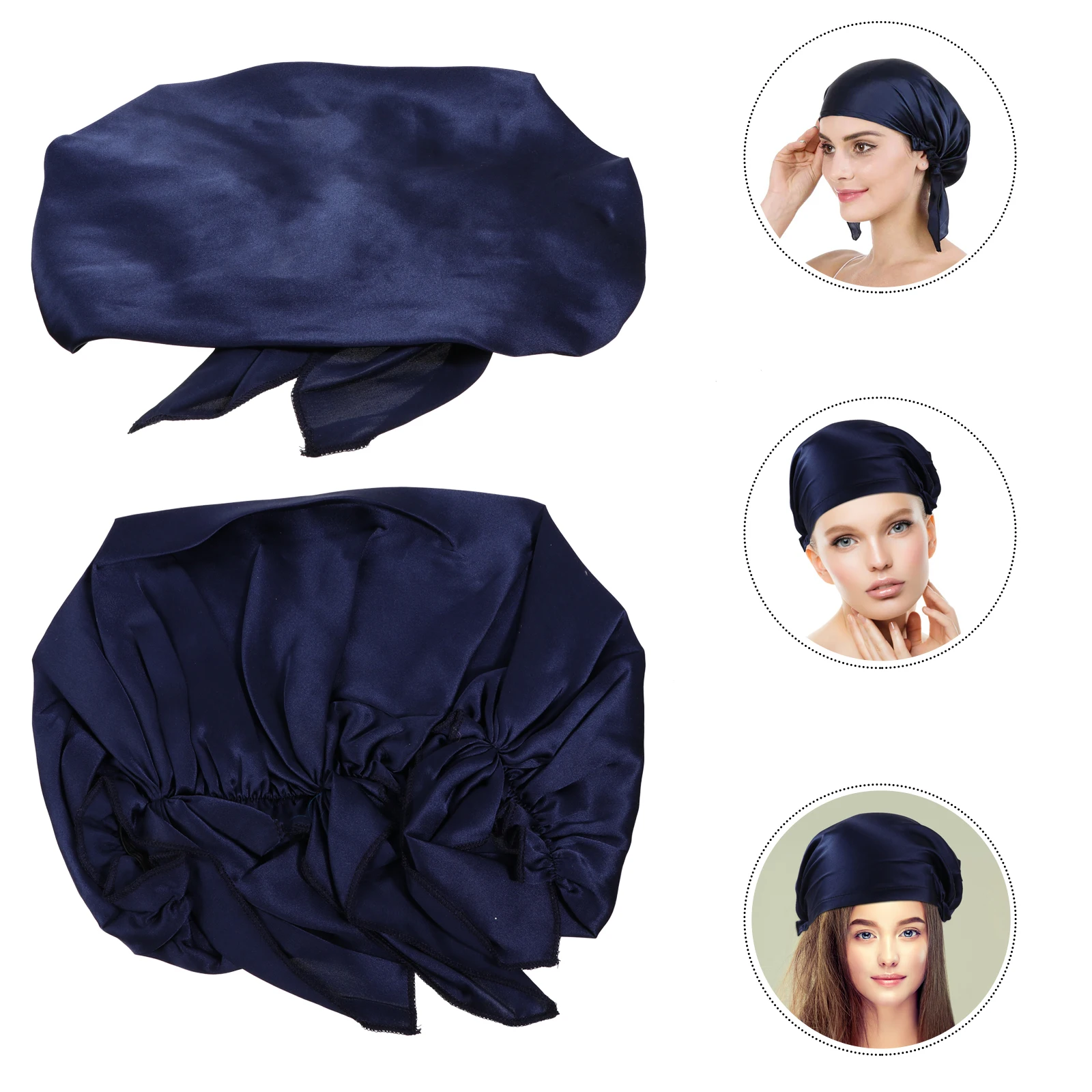 Шелковый чепчик для сна, шапочка для ухода за волосами для женщин, гладкая, мягкая, дышащая шапка для сна, легкий эластичный красивый чехол для головы