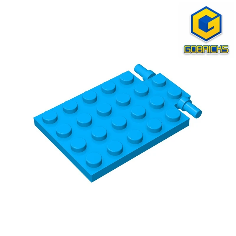 

Gobrick GDS-844 Plate, модифицированный 4x6 с дверными петлями-ловушками (длинные штифты), совместим с lego 92099 шт. детских изделий «сделай сам»