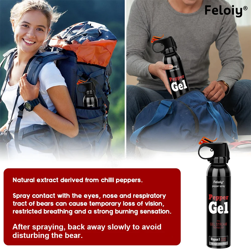 Defense Spray - Maximum Strength 2.0% Capsaicin, Protect Personal Safety, Suitable for Hiking, Mountaineering, and Traveling