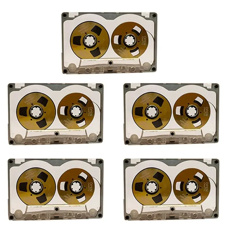 5X 55 Minute Blank Tape Disk Double-Sided Metal Small Open Disk Blank Cassette Tape Tape Disk, E