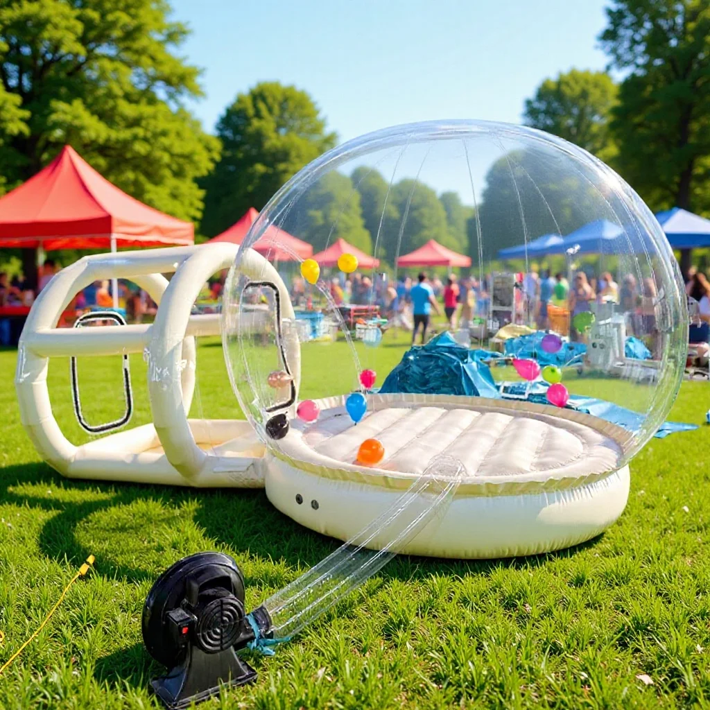 Inflatable transparent bubble house closed air bouncing children's party small balloon tent
