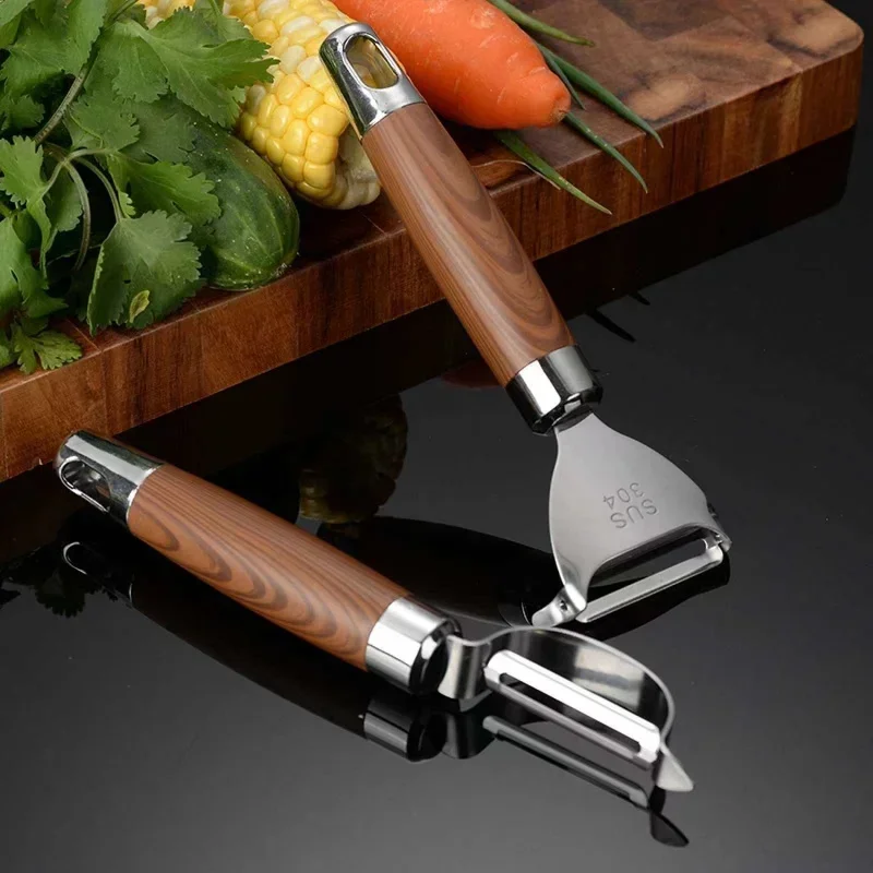 304 Stainless Steel Imitation Wood Grain Peeling Knife, Fruit Knife, Electric Wood Grain Peeling Tool, Scraping Knife