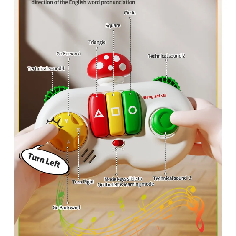 Dito in plastica Baby Piano Puzzle multifunzione Simulazione Gioco di funghi Gamepad Macchine per l'apprendimento dei bambini Musica Giocattoli per l'educazione precoce