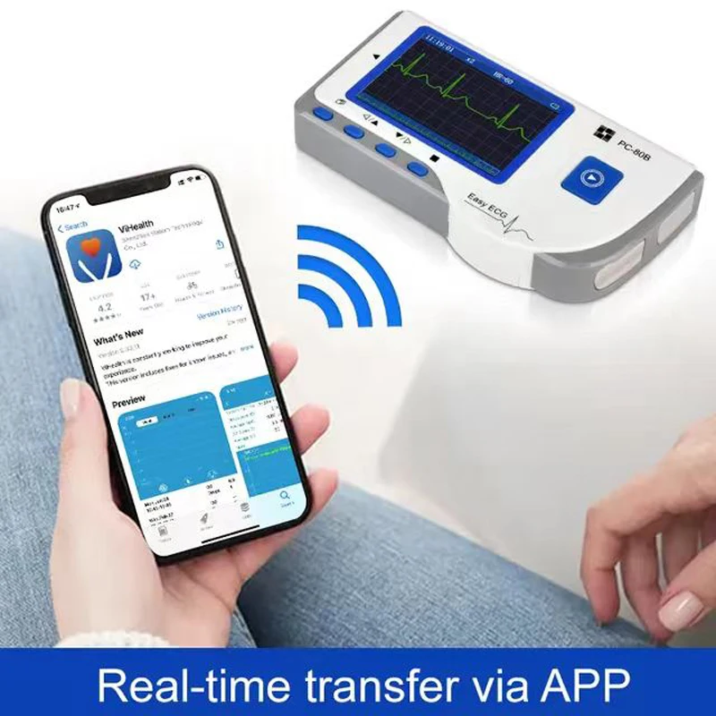 Portable Handheld ECG Whole Body Diagnostic  Health Test Scanner Station 12 Lead ECG Health ECG Machine with Analyzer